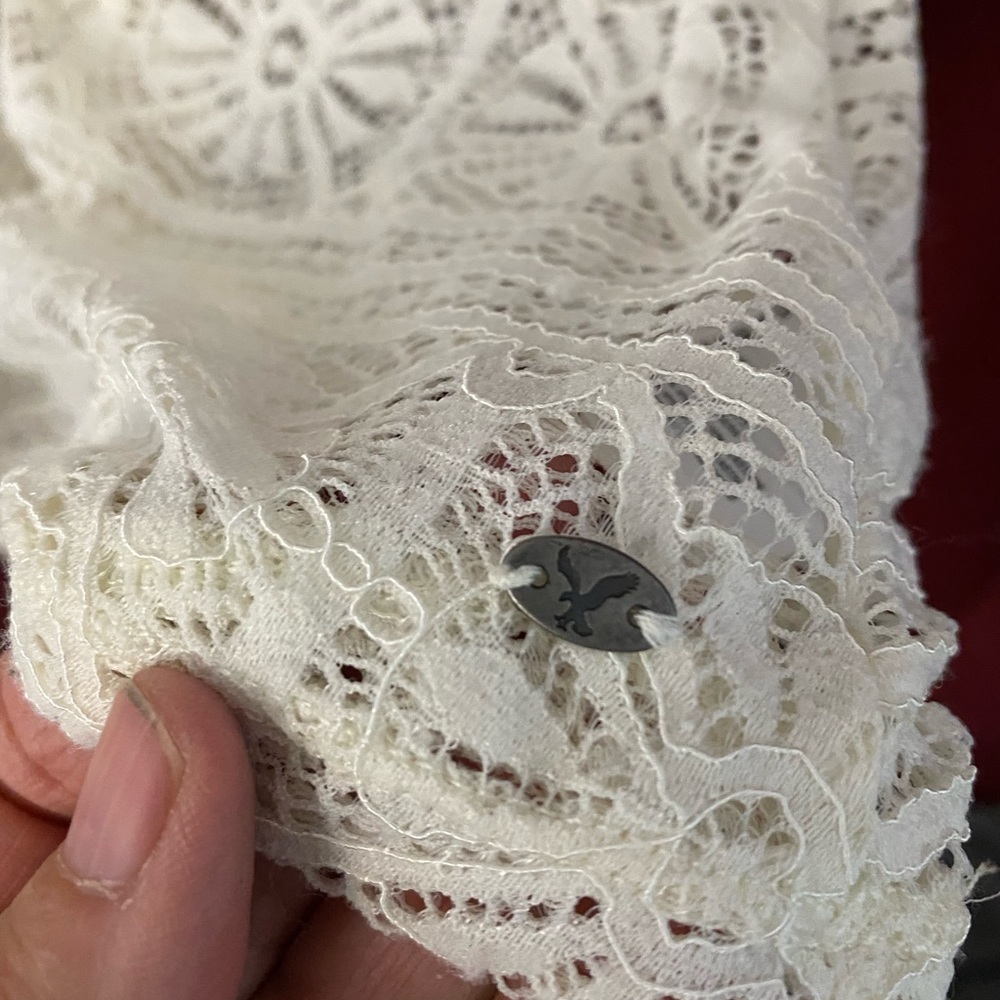 💥💥 Off white lace top American Eagle 🦅 large/ X-Large - Picture 4 of 5